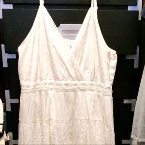 Crinkle white babydoll sundress
